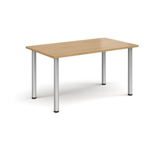 Rectangular radial leg meeting table