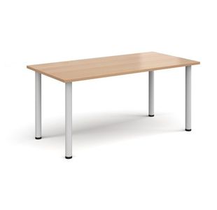 Rectangular radial leg meeting table