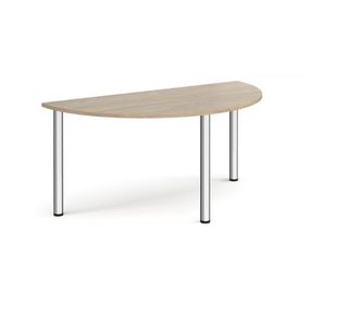 Semi circular radial leg meeting table