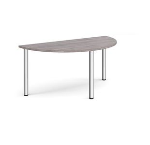 Semi circular radial leg meeting table