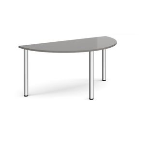 Semi circular radial leg meeting table