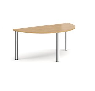 Semi circular radial leg meeting table