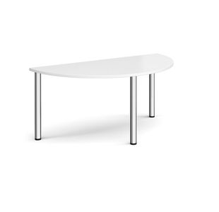 Semi circular radial leg meeting table