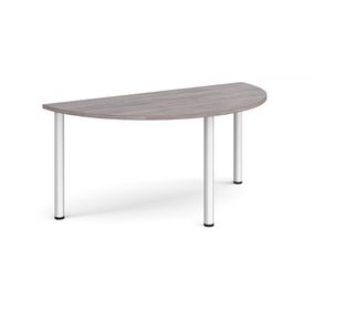 Semi circular radial leg meeting table