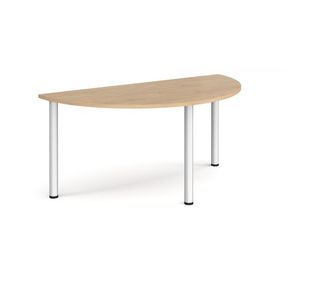 Semi circular radial leg meeting table