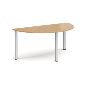 Semi circular radial leg meeting table