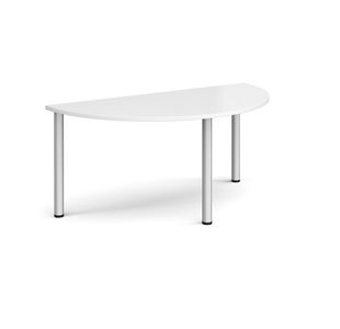 Semi circular radial leg meeting table