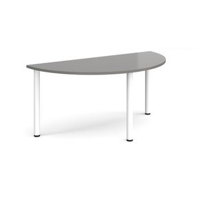 Semi circular radial leg meeting table