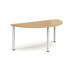 Semi circular radial leg meeting table