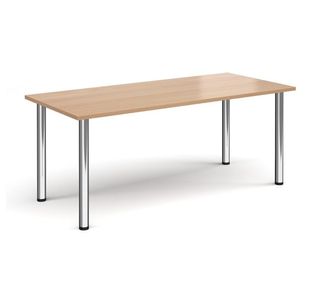 Rectangular radial leg meeting table