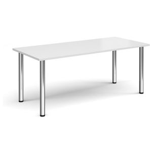 Rectangular radial leg meeting table