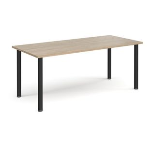 Rectangular radial leg meeting table