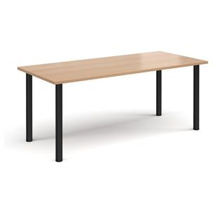 Rectangular radial leg meeting table