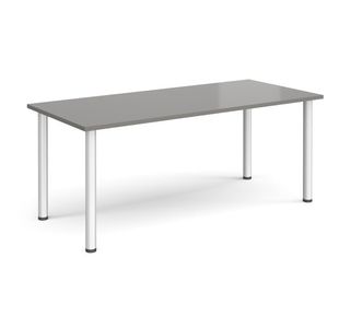 Rectangular radial leg meeting table