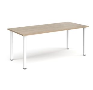 Rectangular radial leg meeting table