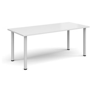 Rectangular radial leg meeting table