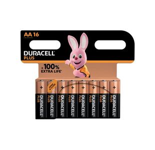 Duracell Plus AA Battery 100% Pk16