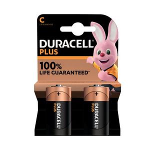 Duracell Plus C Battery Pk2