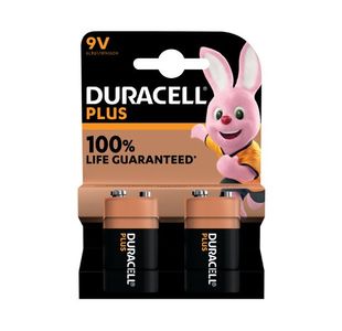 Duracell Plus 9V Battery Pk2