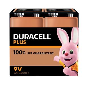 Duracell Plus 9V Battery Pk4