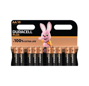 Duracell Plus AA Battery 100% Pk10