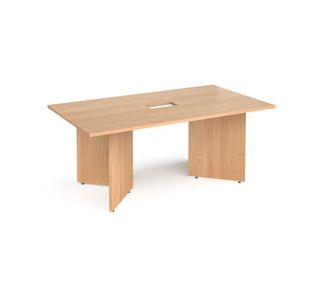 Arrow head rect power ready bdroom table