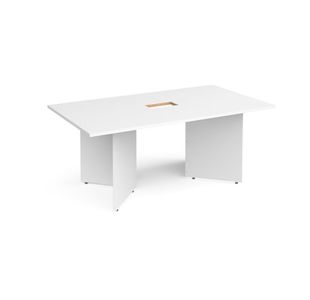 Arrow head rect power ready bdroom table