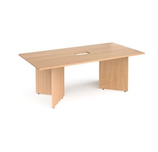 Arrow head rect power ready bdroom table