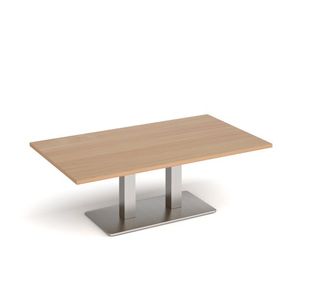 Eros rect coffee table twin uprights