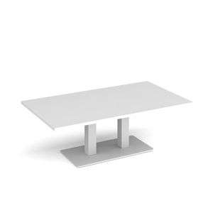 Eros rect coffee table twin uprights