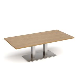 Eros rect coffee table twin uprights