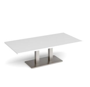 Eros rect coffee table twin uprights