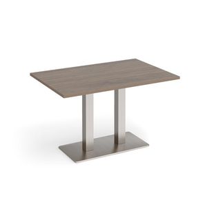 Eros rect dining table twin uprights