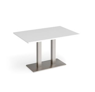 Eros rect dining table twin uprights