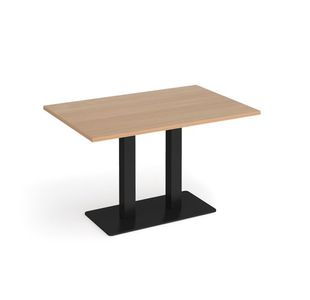 Eros rect dining table twin uprights