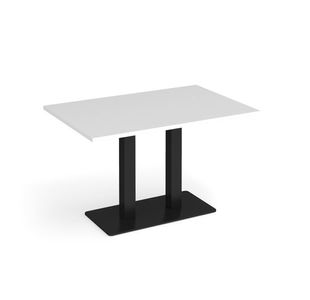 Eros rect dining table twin uprights