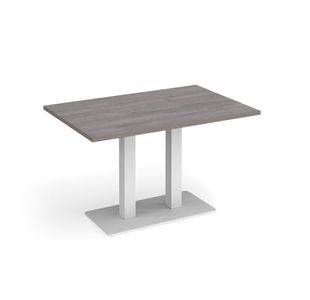 Eros rect dining table twin uprights