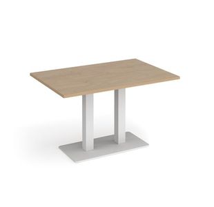 Eros rect dining table twin uprights