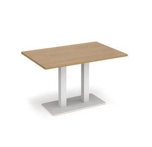 Eros rect dining table twin uprights