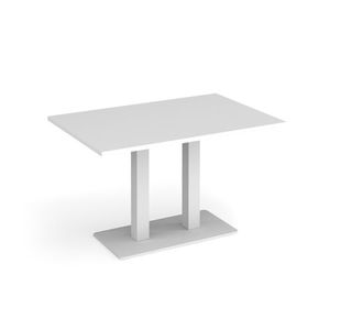 Eros rect dining table twin uprights