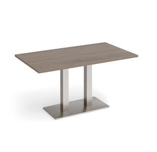 Eros rect dining table twin uprights