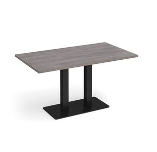 Eros rect dining table twin uprights