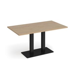 Eros rect dining table twin uprights