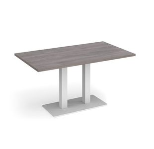 Eros rect dining table twin uprights