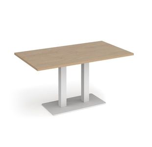 Eros rect dining table twin uprights