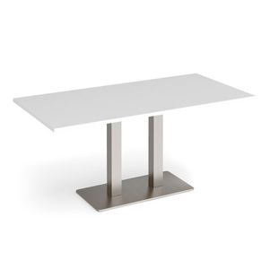 Eros rect dining table twin uprights