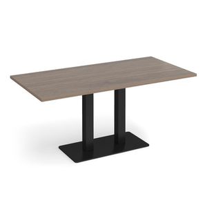 Eros rect dining table twin uprights