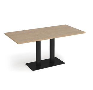 Eros rect dining table twin uprights