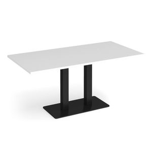 Eros rect dining table twin uprights