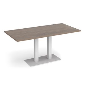 Eros rect dining table twin uprights